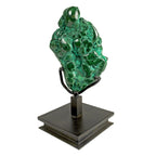 Chrysocolla Malachite with Dark Green Orbs on Custom Spinning Stand