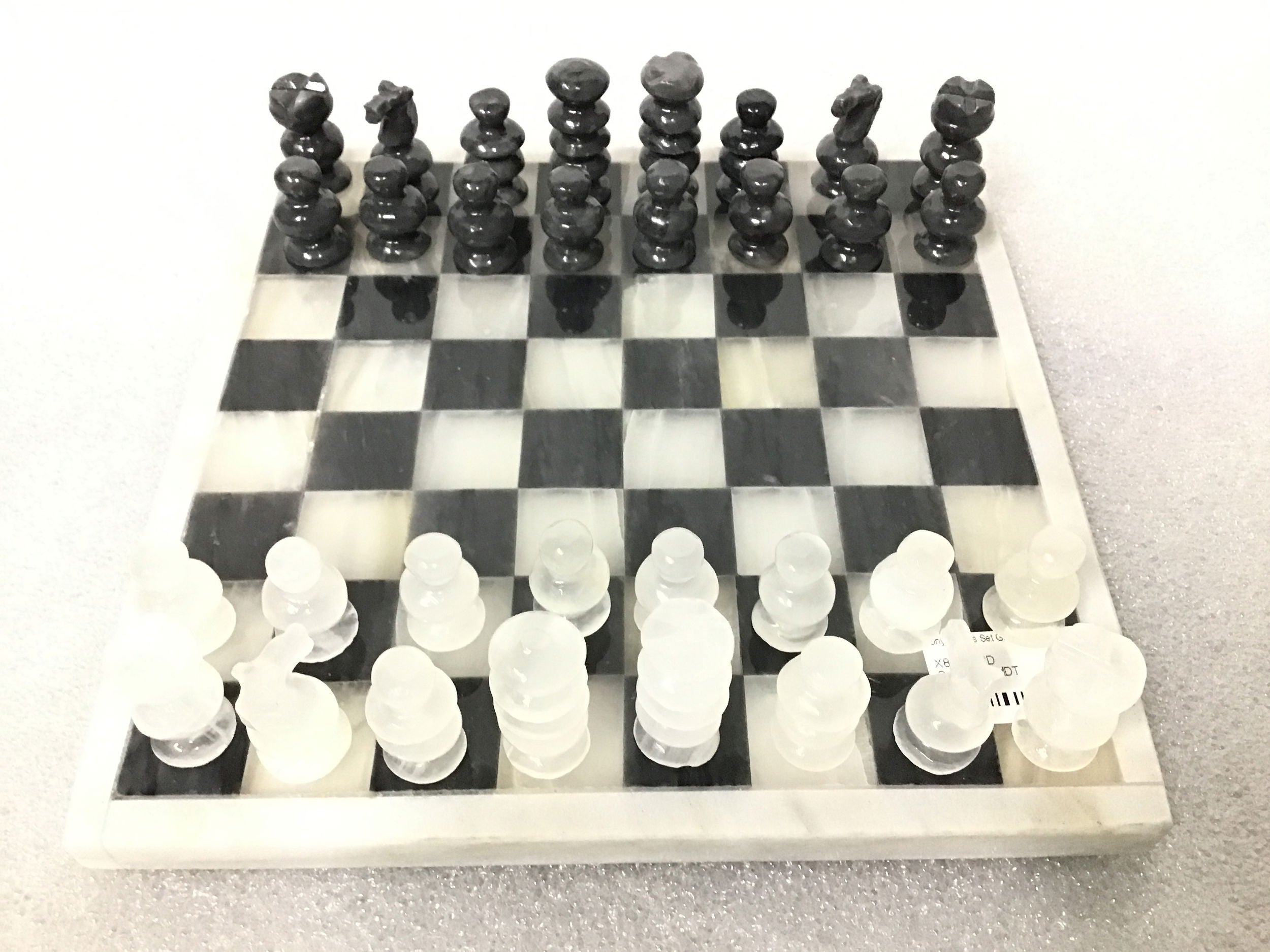 Chess Set Hand Carved Mexican Onyx Stone - Small 7.5