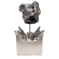 Meteorite Campo de Cielo on Custom Rotating "Impact" Stand