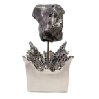Meteorite Campo de Cielo on Custom Rotating "Impact" Stand