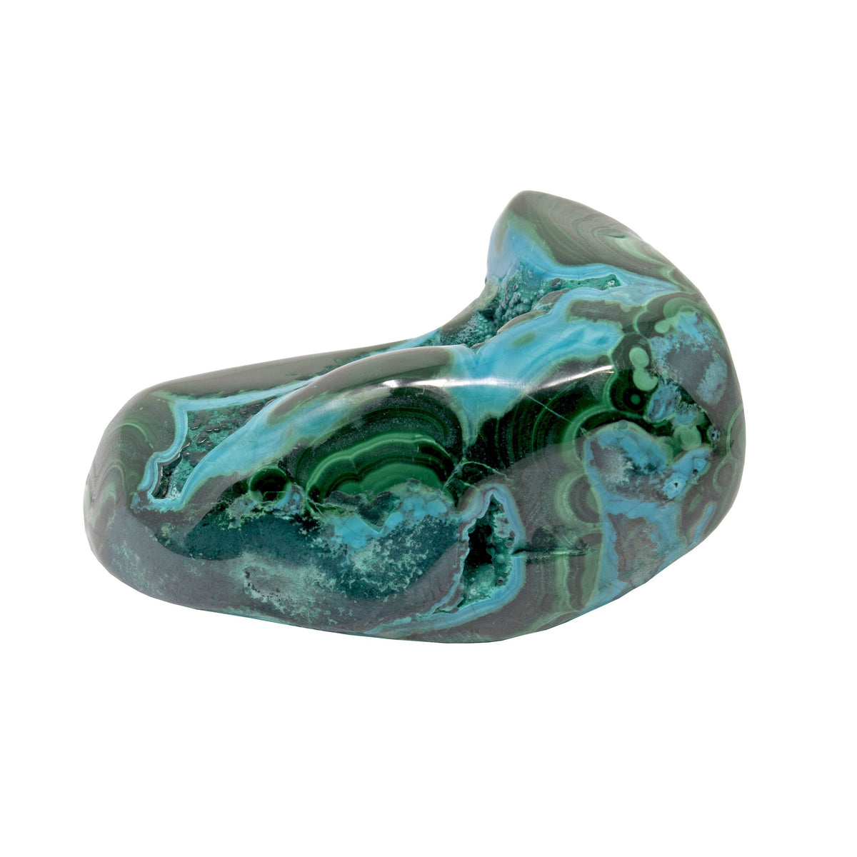 Chrysocolla Malachite Freeform Polished - Open Cavern in the Middle