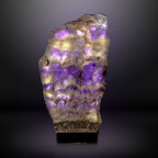 Amethyst Slice Table Lamp Pair with Chevron Horizontal Banding