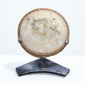 Agate Slice with Rich Brown Edge and Sparking Druze Pocket on a Custom Stand