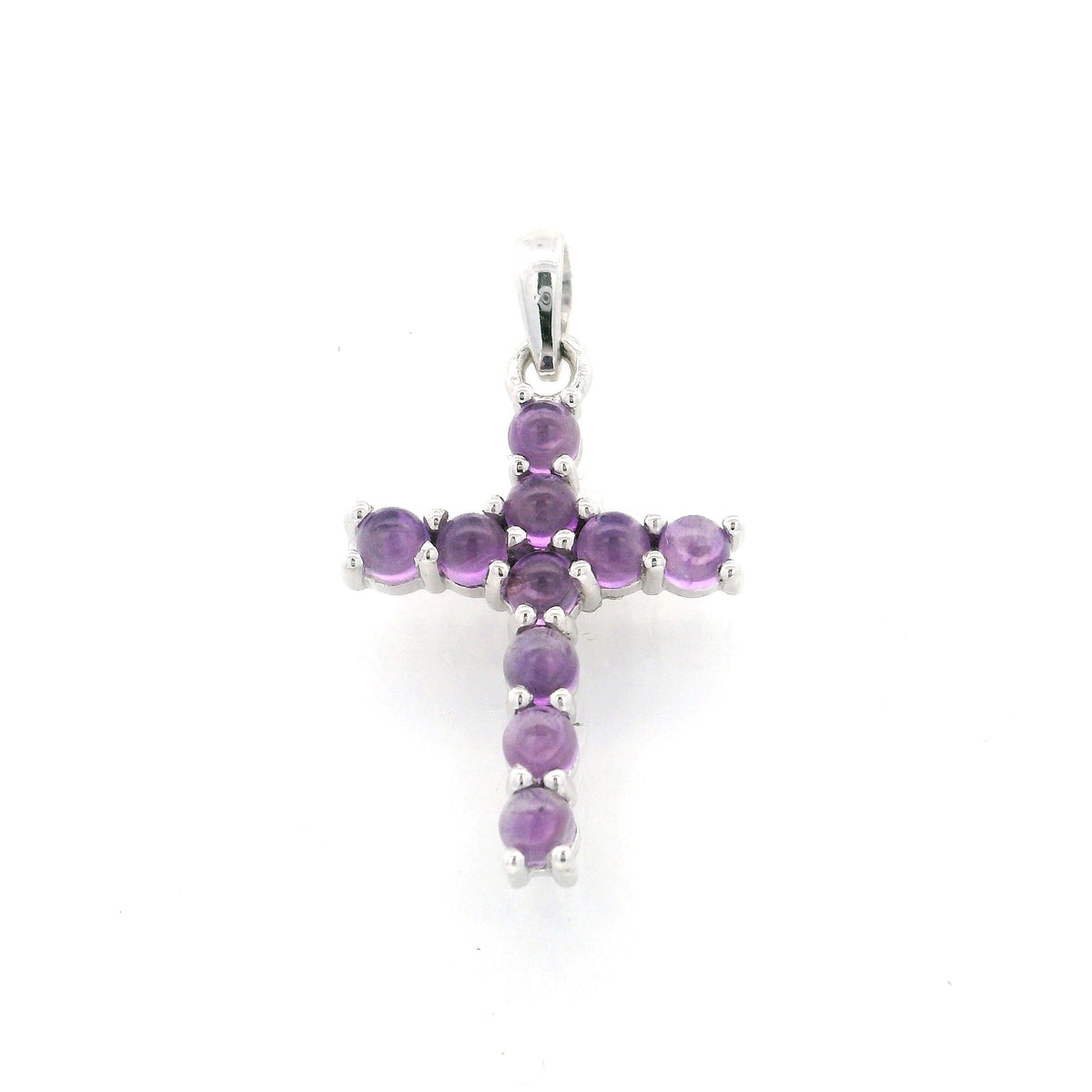 Cross Pendant 10 Round Cabochon Five Gemstone Choices