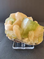 Apophyllite Green Cubes with Peach Stilbite