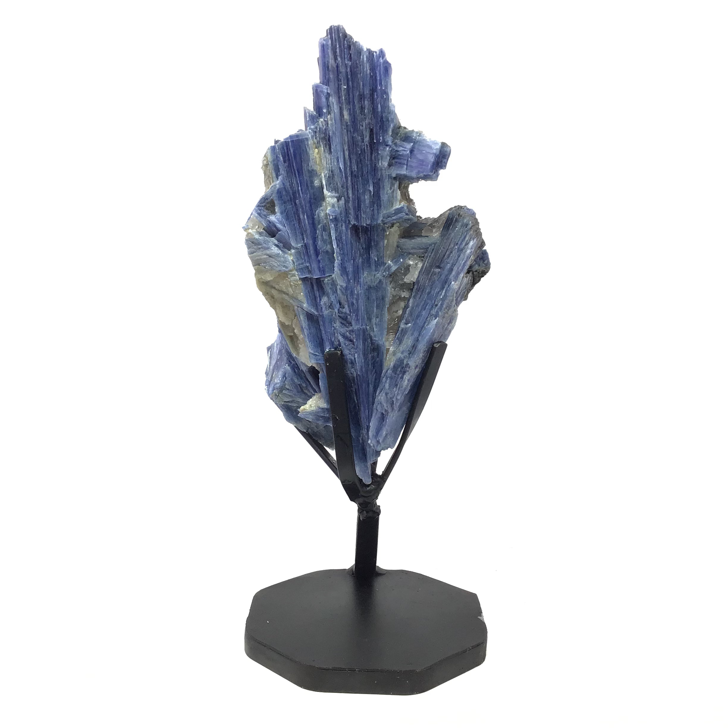 Kyanite Blue Cluster A-Quality on Fitted Metal Stand