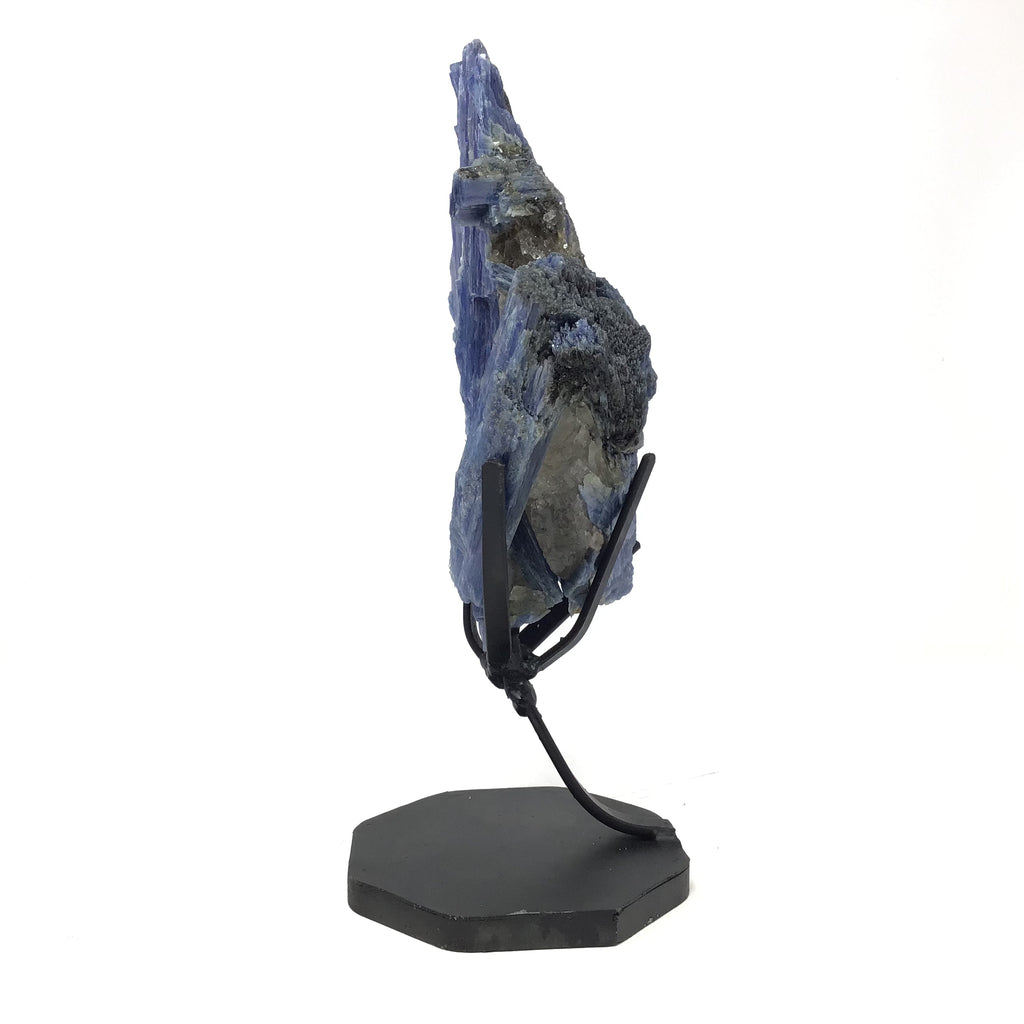 Kyanite Blue Cluster A-Quality on Fitted Metal Stand
