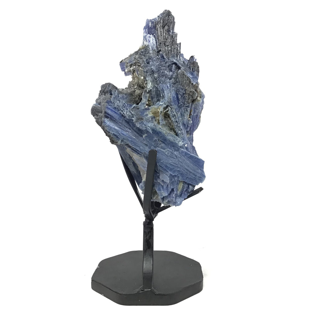 Kyanite Blue Cluster A-Quality on Fitted Metal Stand