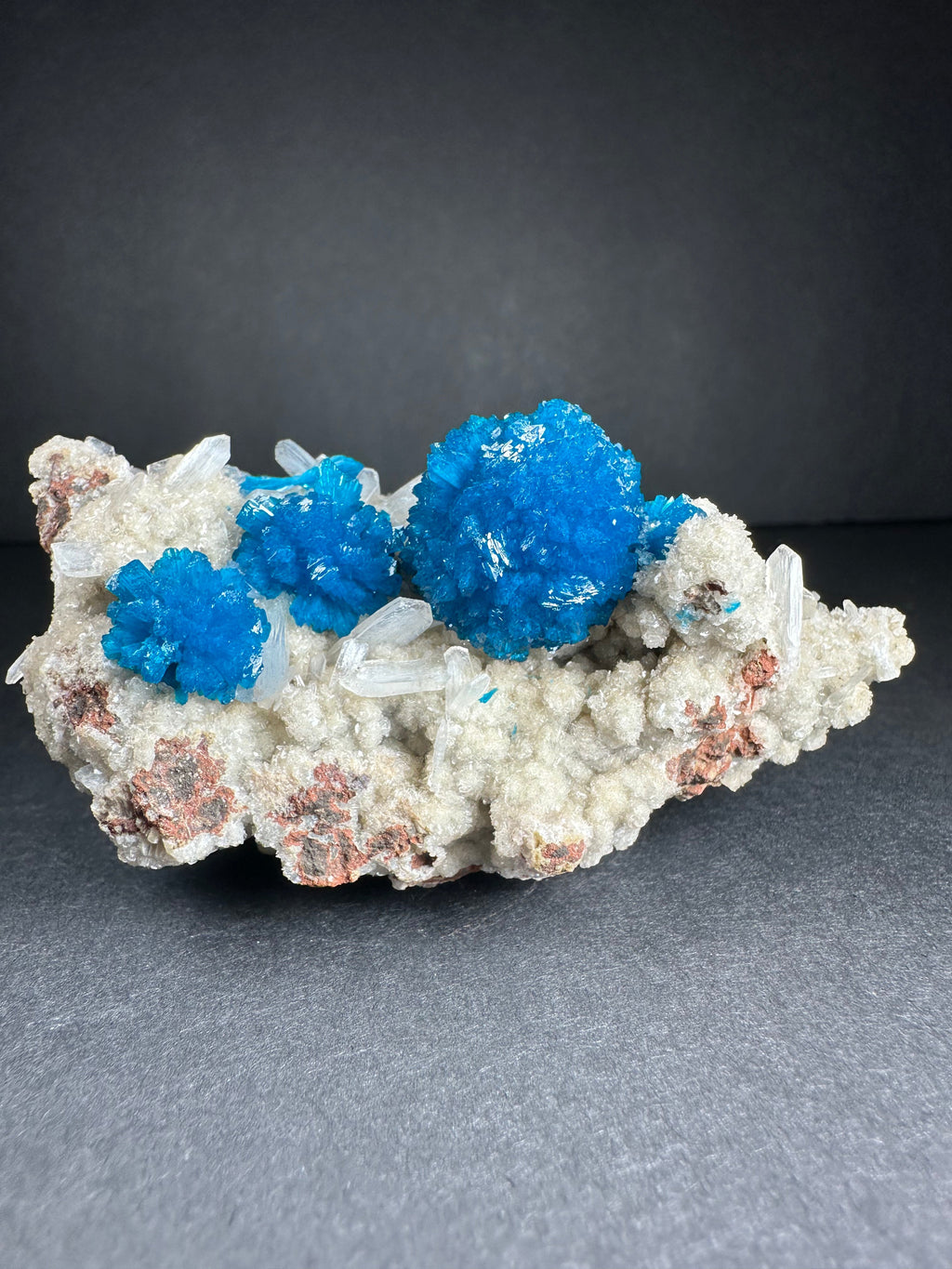 Cavansite with Stilbite on Matrix
