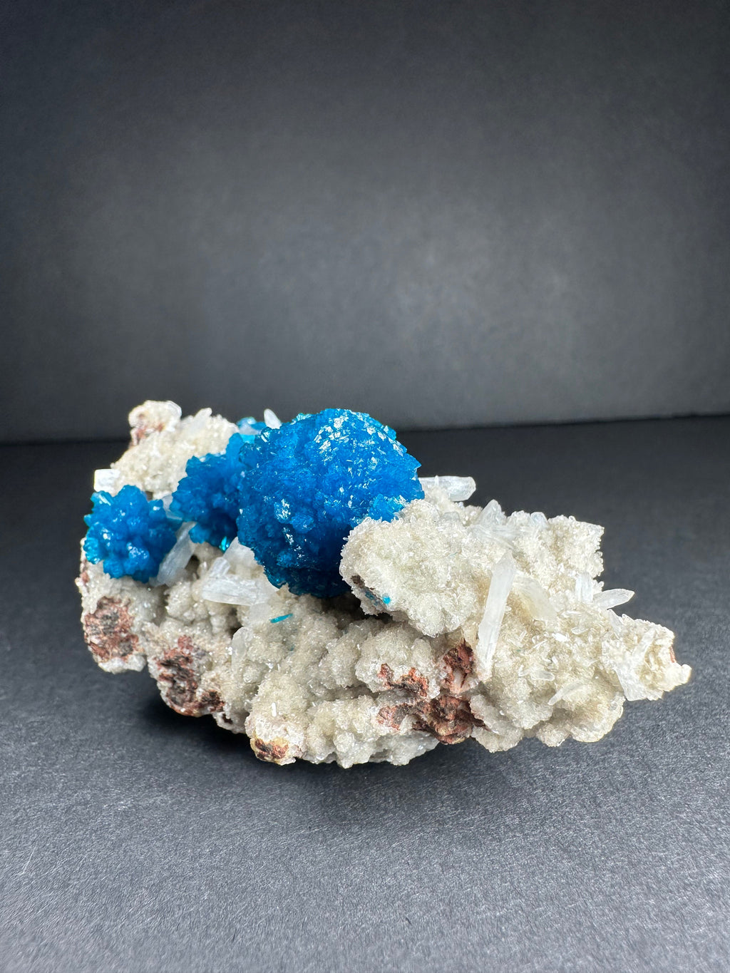 Cavansite with Stilbite on Matrix