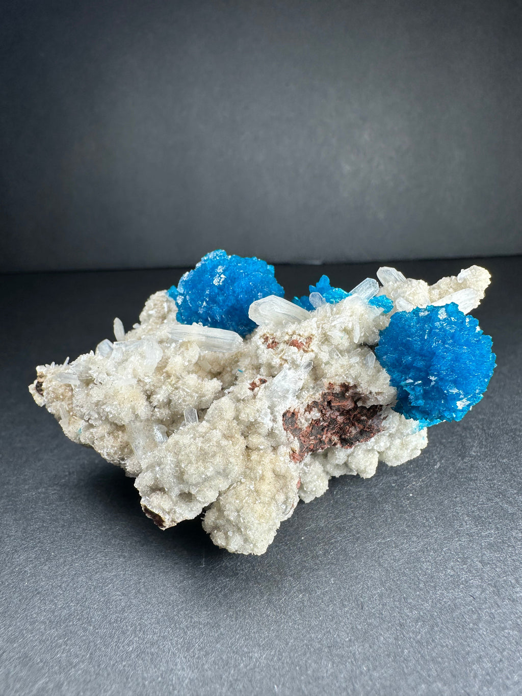 Cavansite with Stilbite on Matrix