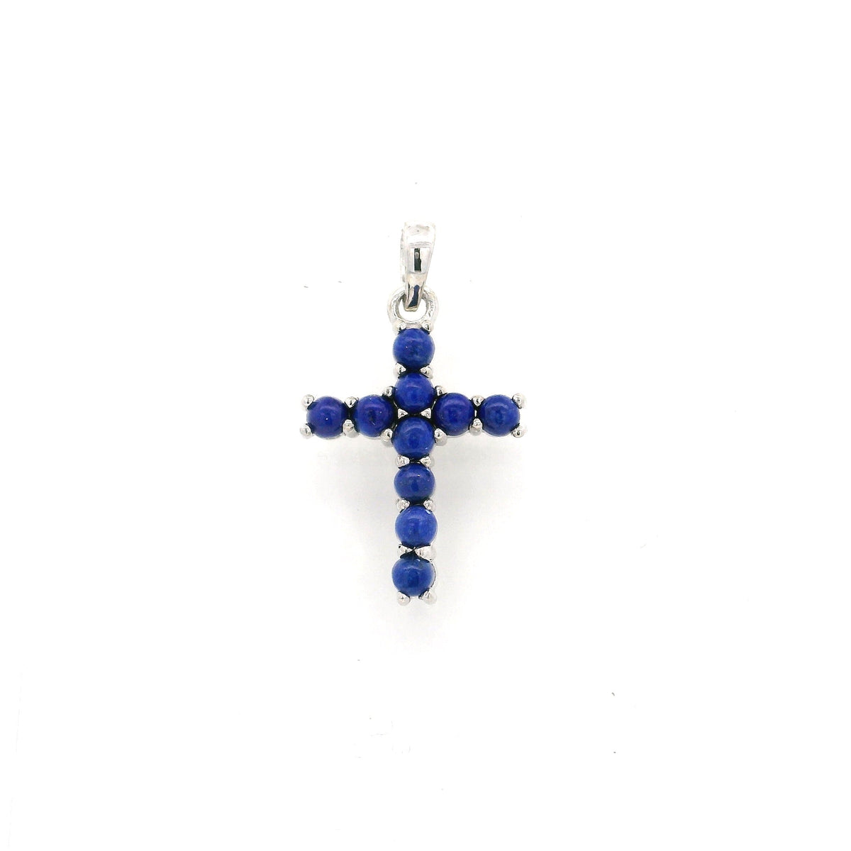 Cross Pendant 10 Round Cabochon Five Gemstone Choices