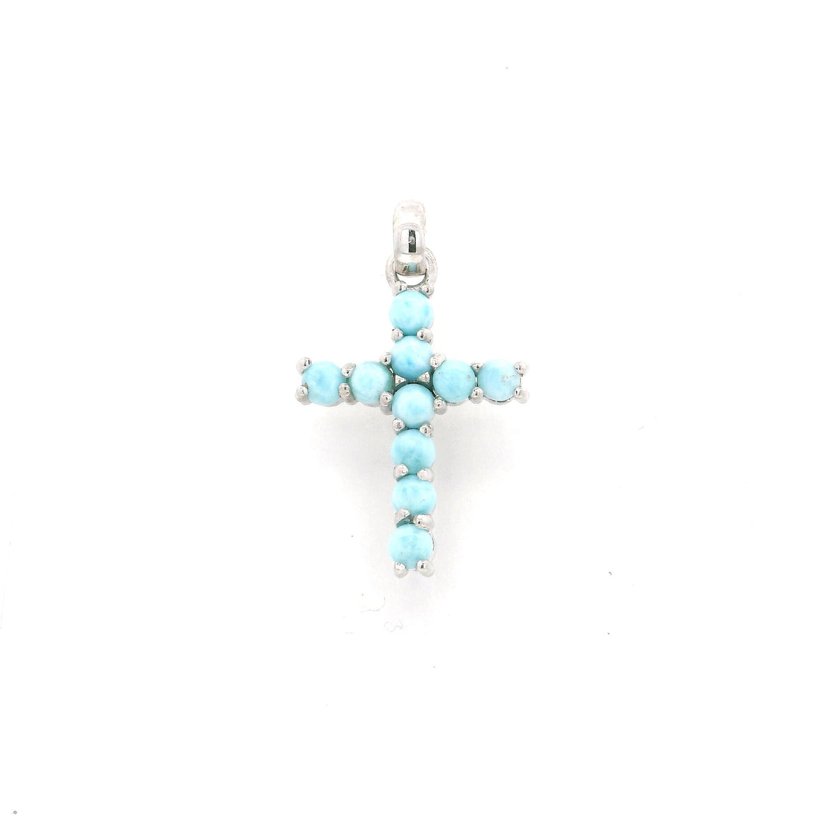 Cross Pendant 10 Round Cabochon Five Gemstone Choices