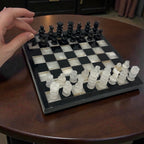 Chess Set Hand Carved Mexican Onyx Stone - Small 7.5