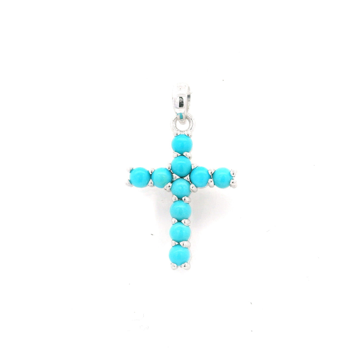 Cross Pendant 10 Round Cabochon Five Gemstone Choices