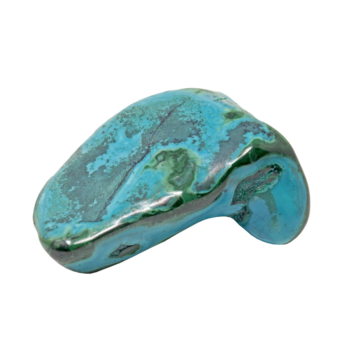 Chrysocolla Malachite Freeform Polished - Open Cavern in the Middle