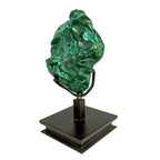 Chrysocolla Malachite with Dark Green Orbs on Custom Spinning Stand