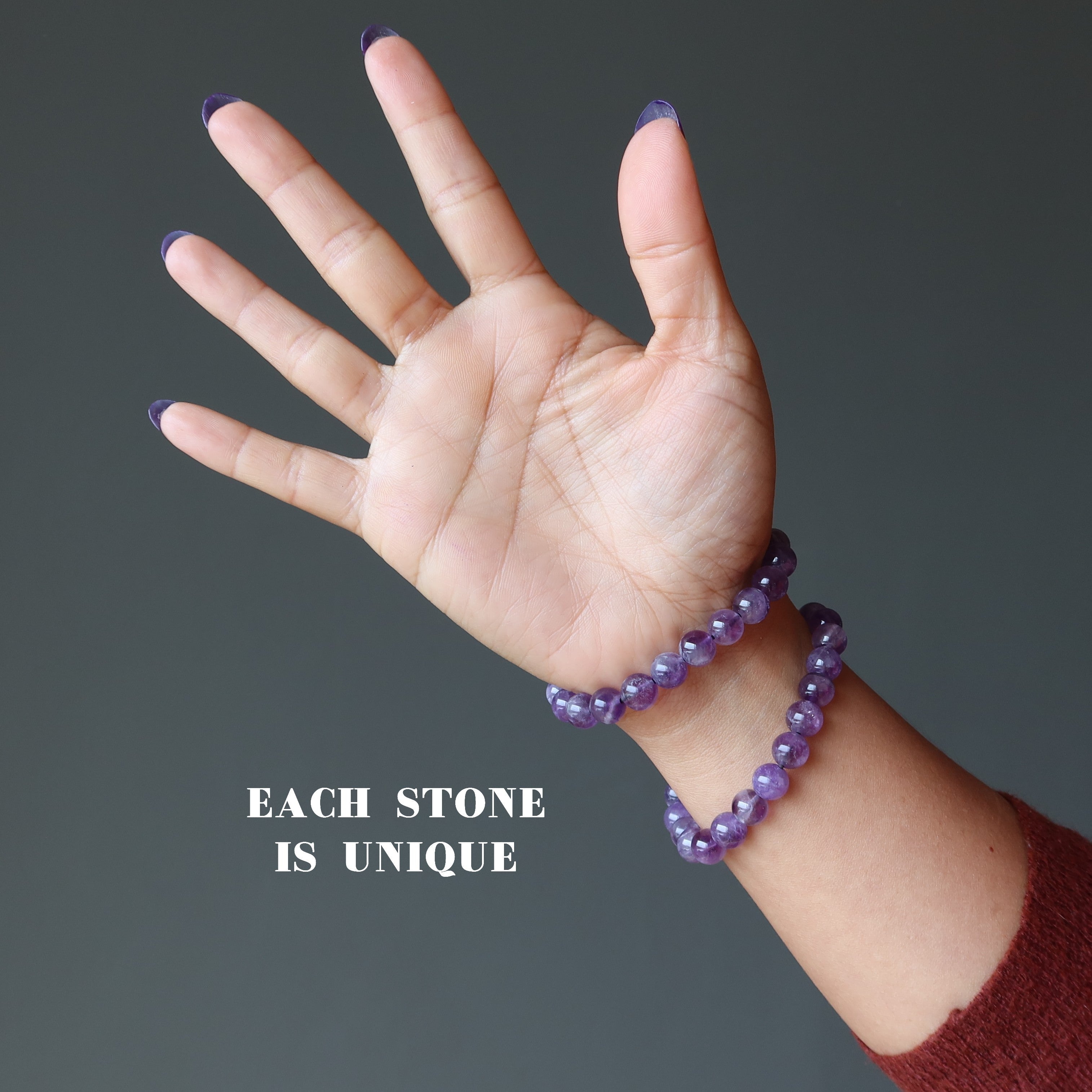 Amethyst Bracelet Lilac Purple Gemstone Beads
