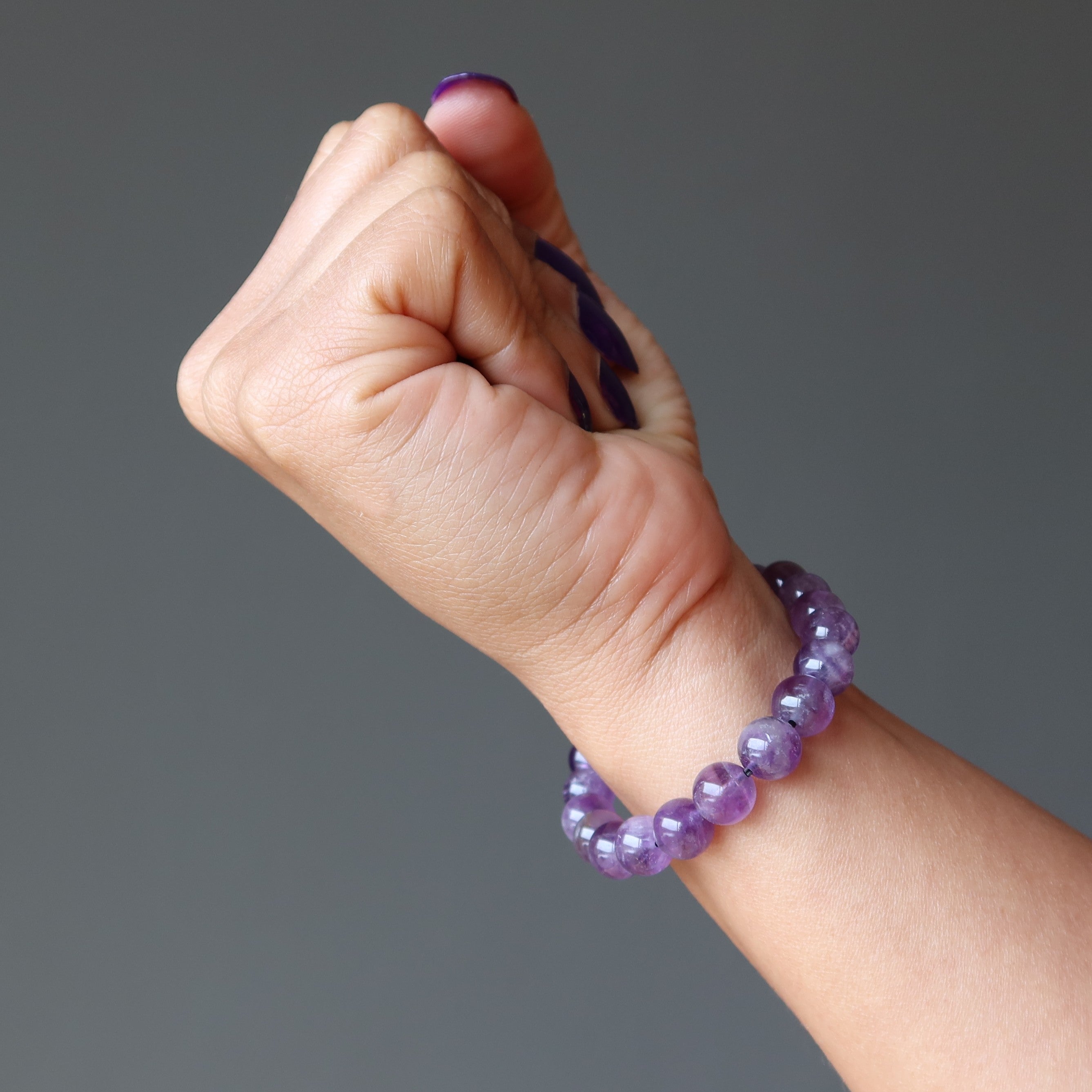 Amethyst Bracelet Lilac Purple Gemstone Beads