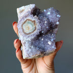 Amethyst Cluster with Rare Stalactite Eye Formations