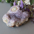 Amethyst Cluster with Rare Stalactite Eye Formations