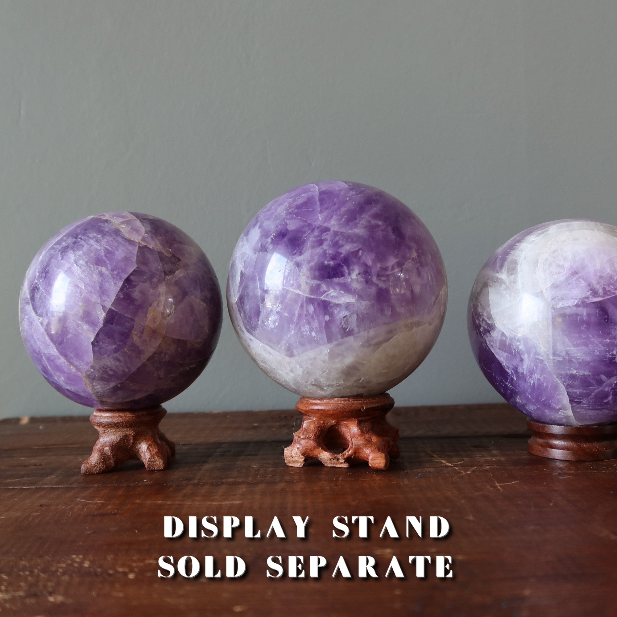 Amethyst Sphere Crackle of Dawn Crystal Ball