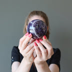 Amethyst Sphere Angel Wing Purple Chevron Crystal Ball