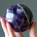 Amethyst Sphere Angel Wing Purple Chevron Crystal Ball