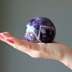 Amethyst Sphere Angel Wing Purple Chevron Crystal Ball