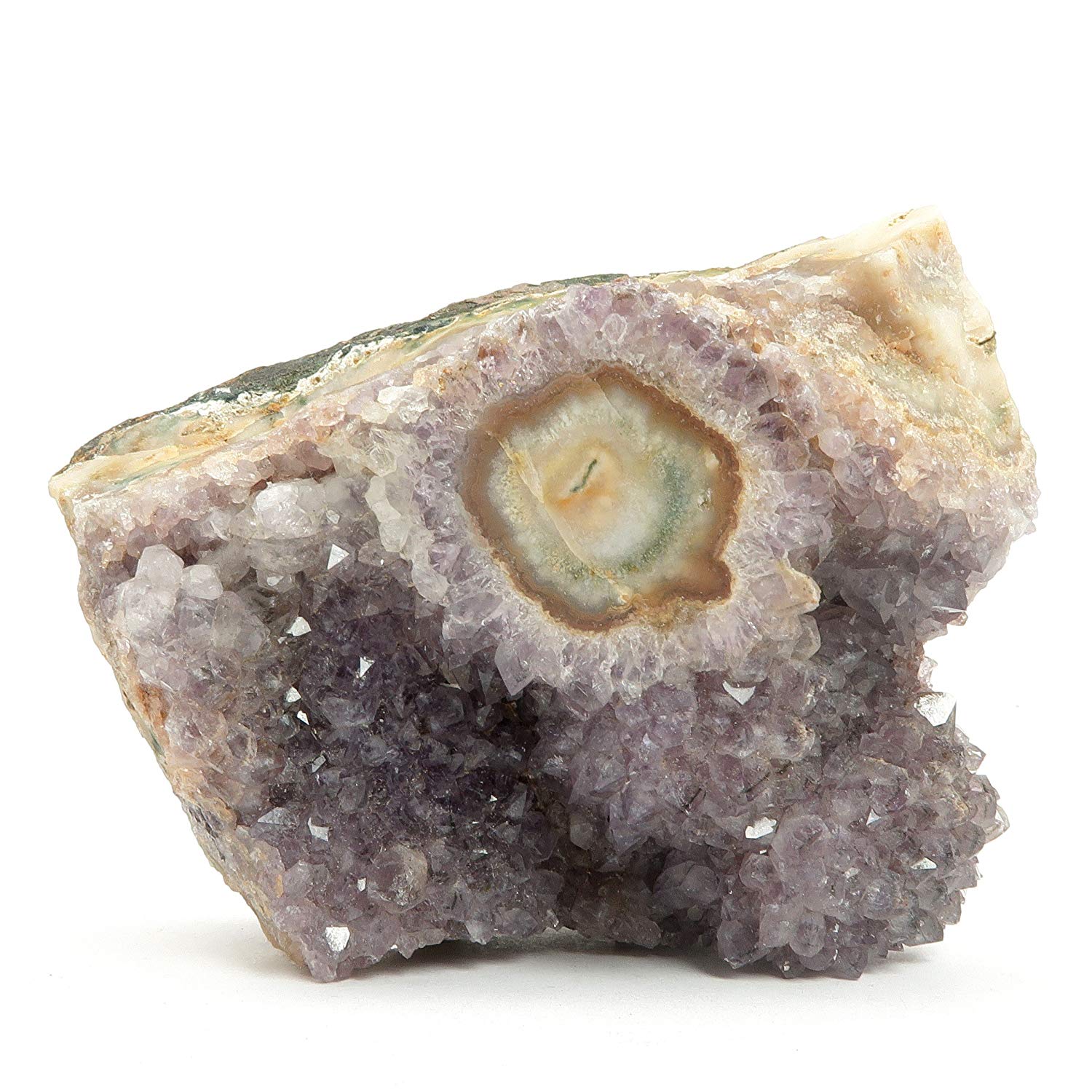 Amethyst Cluster with Rare Stalactite Eye Formations