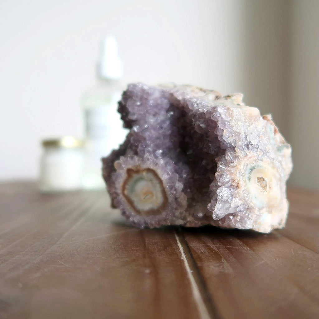 Amethyst Cluster with Rare Stalactite Eye Formations