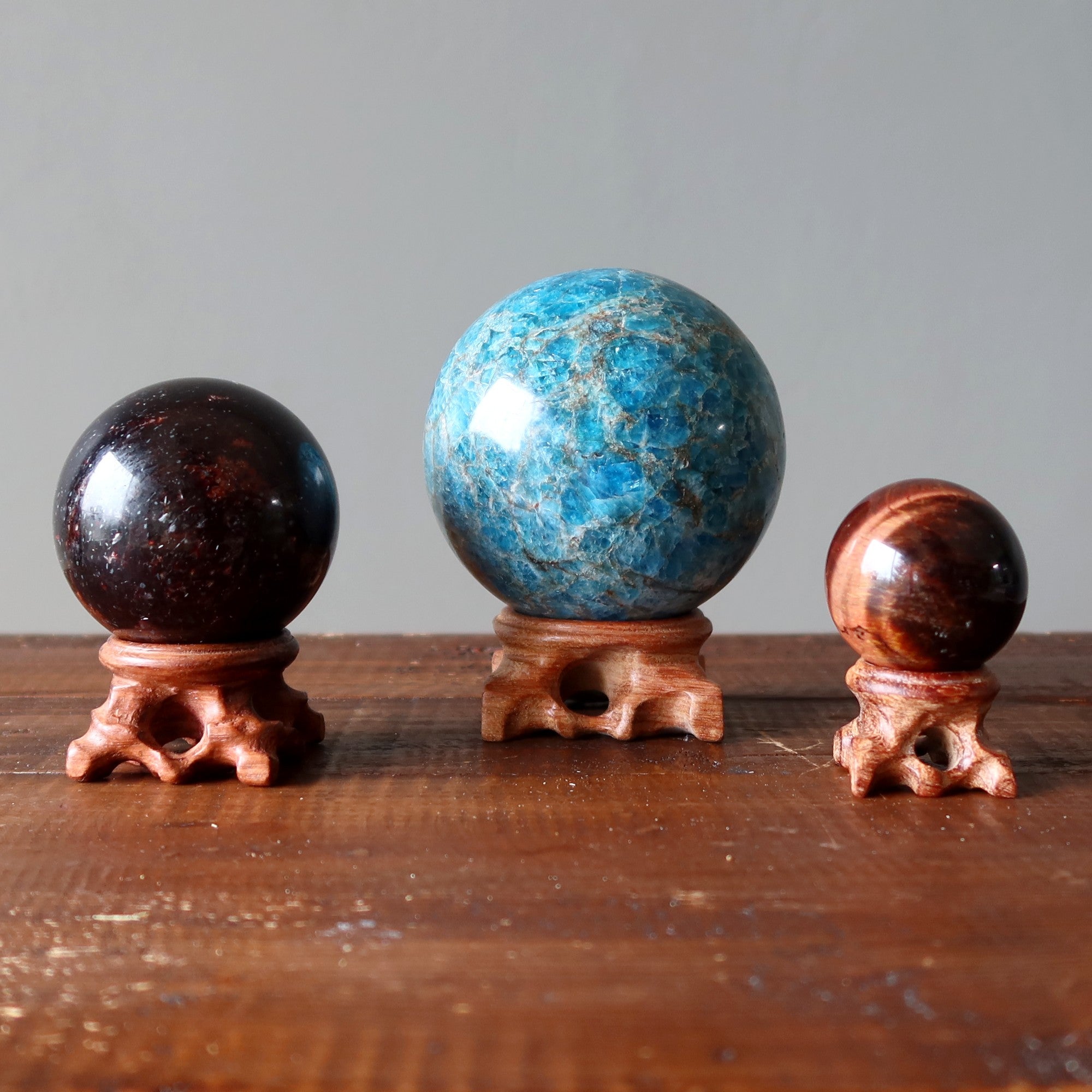 Display Stand Pastoral Wood for Ball Egg and Stones