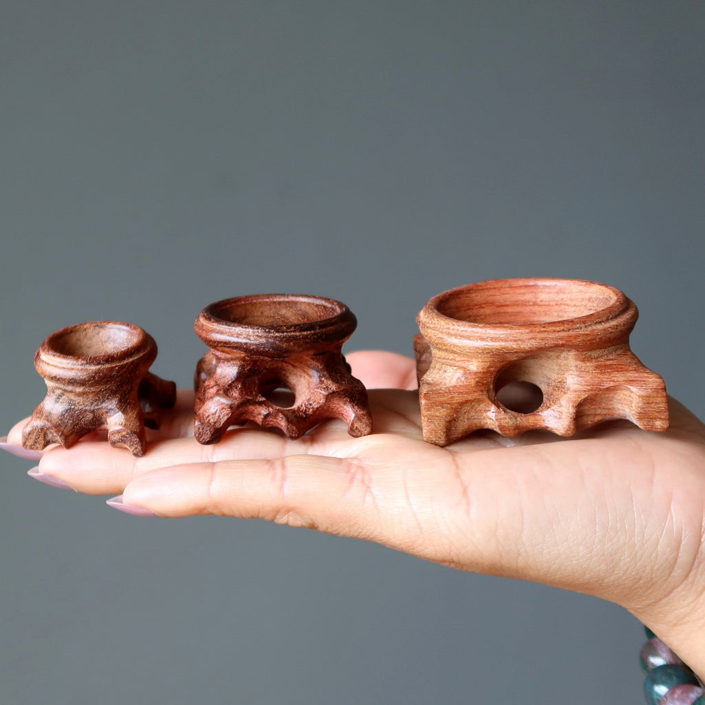 Display Stand Pastoral Wood for Ball Egg and Stones