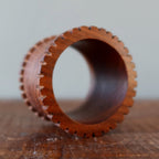 Display Stand Tall Brown Wood Holder for Crystal Balls