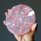 Carnelian Coaster Reddish-Orange Stone