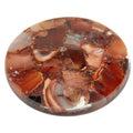 Carnelian Coaster Reddish-Orange Stone