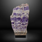 Amethyst Slice Table Lamp Pair with Chevron Horizontal Banding