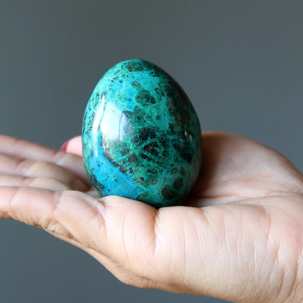 Chrysocolla Egg Blue Green Luxury Gemstone