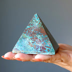 Chrysocolla Pyramid Blue Green Red Cuprite Stone