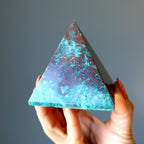 Chrysocolla Pyramid Blue Green Red Cuprite Stone