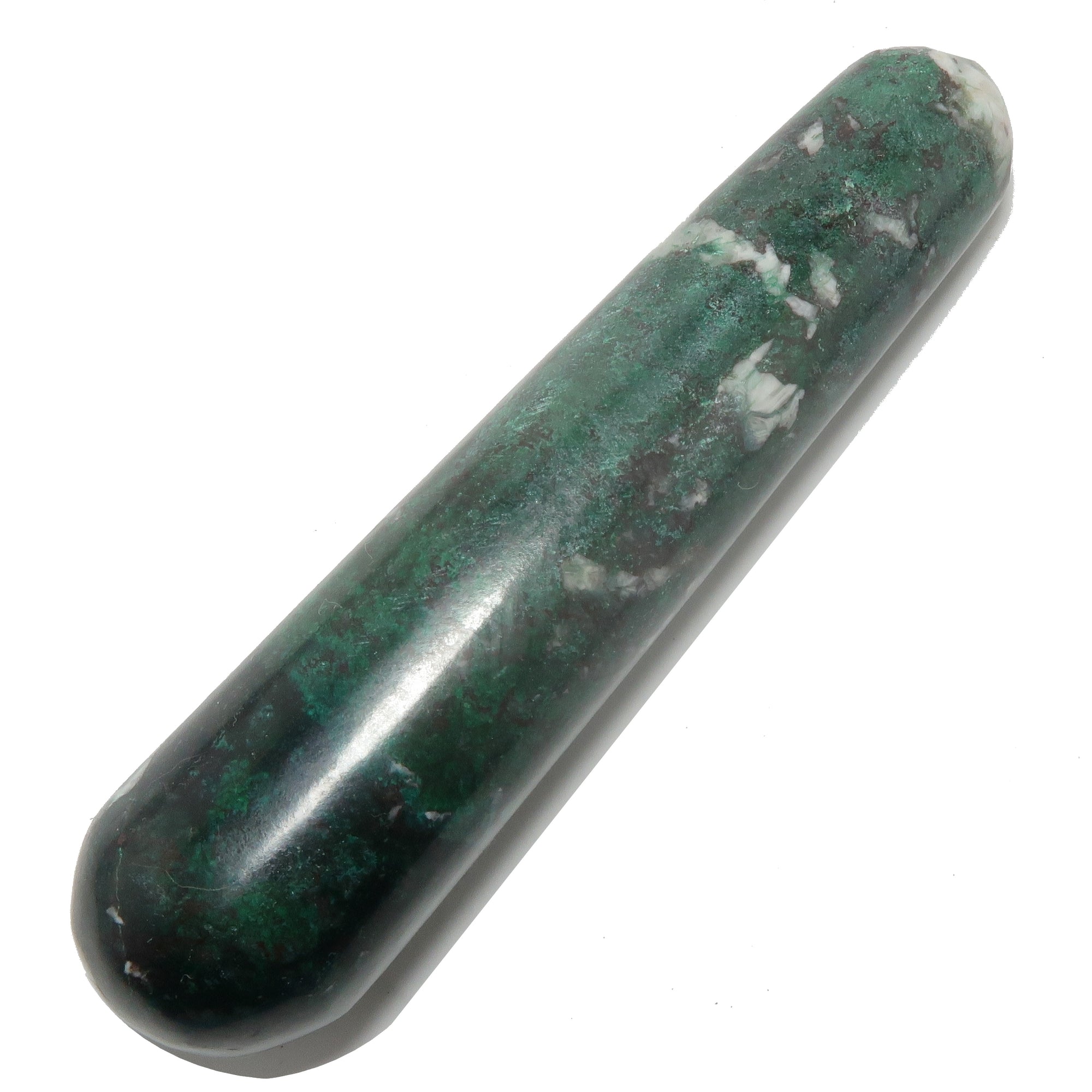 Chrysocolla Quartz Massage Wand Green Self-Care Stone
