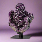 Amethyst Crystal A+ Stalactite Specimen on Custom Fitted Stand