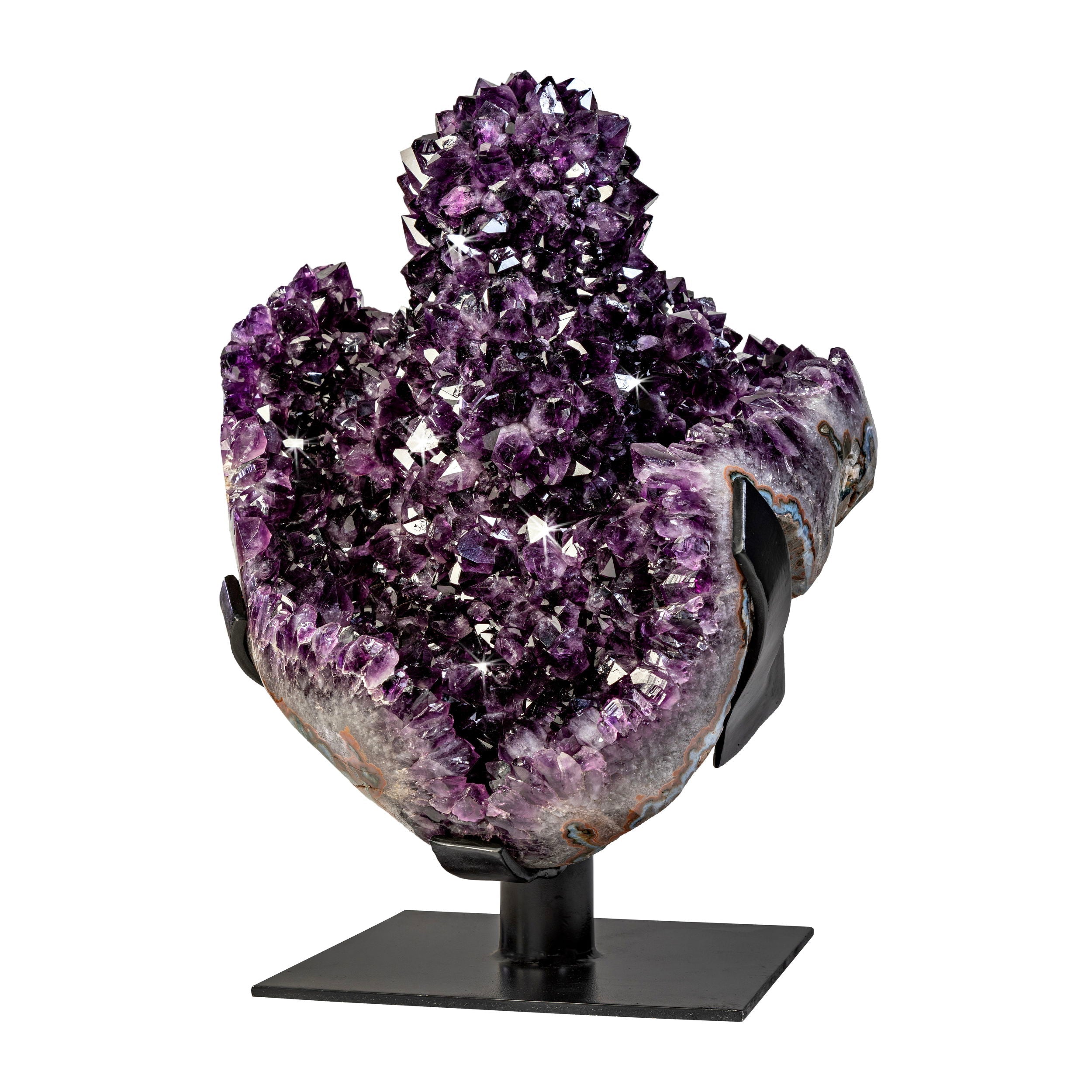 Amethyst Crystal A+ Stalactite Specimen on Custom Fitted Stand