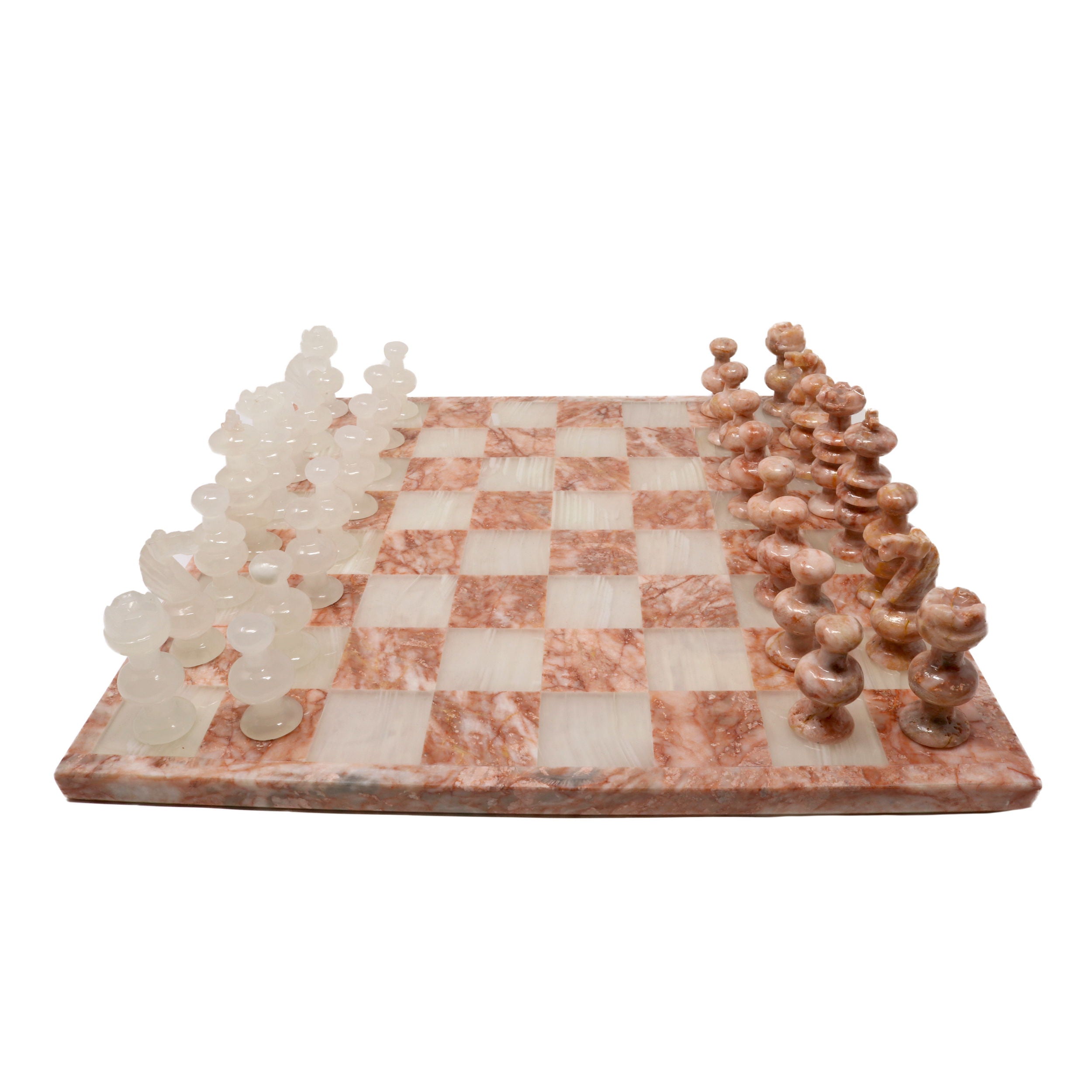 Chess Set Hand Carved Mexican Onyx Stone - Small 7.5