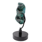 Chrysocolla Malachite Polished Freeform on Custom Black Spinner Stand