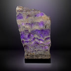 Amethyst Slice Table Lamp Pair with Chevron Horizontal Banding
