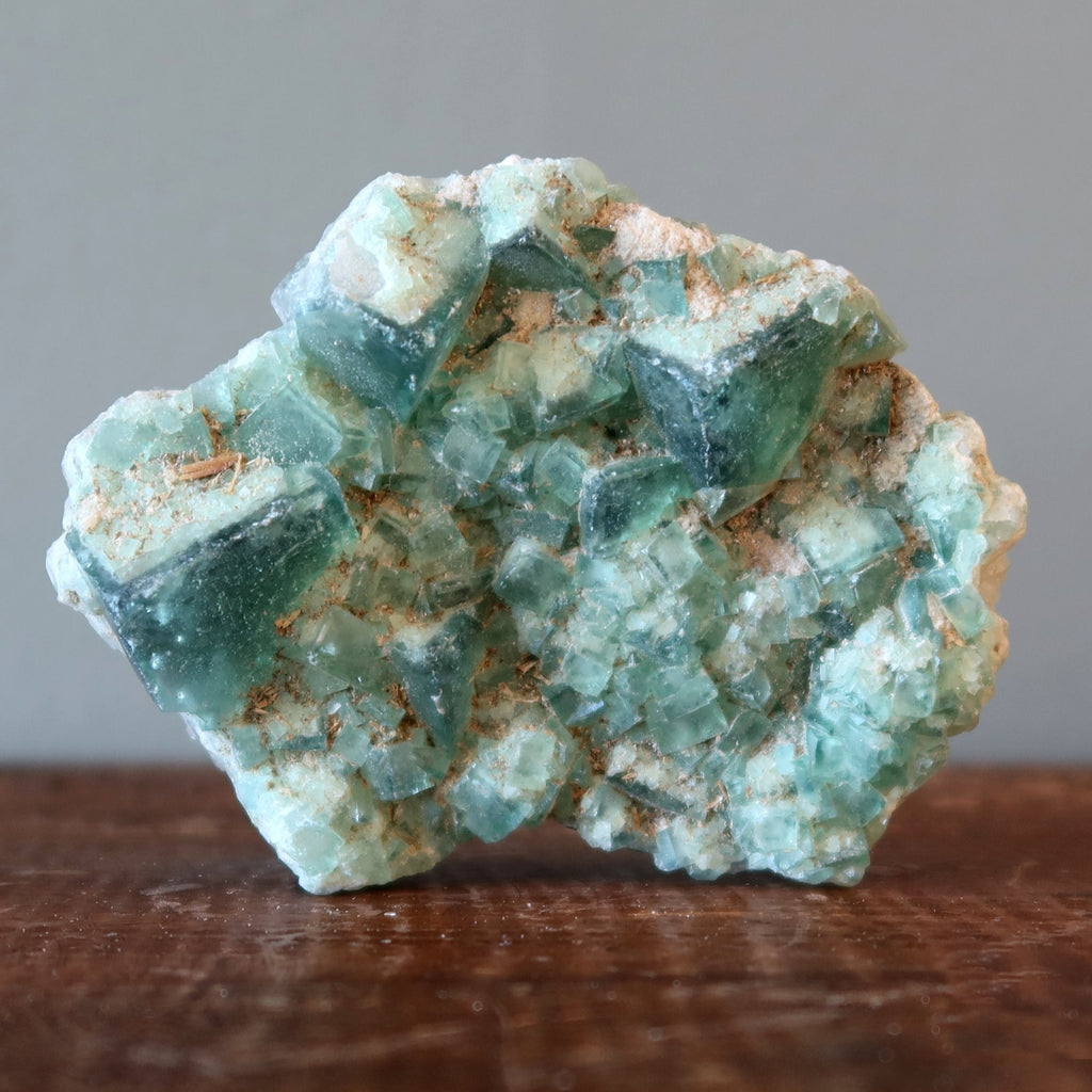 Fluorite Cluster Green Genius Crystal Cubes
