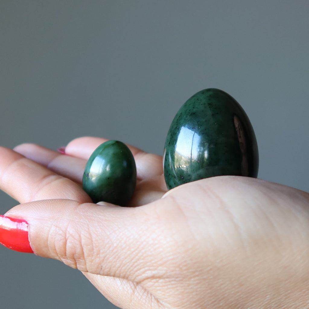 Jade Egg Green Nephrite Gemstone