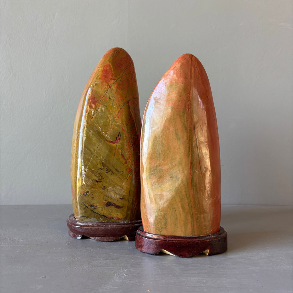 Red Jasper Showpiece Vibrant Standing Stone