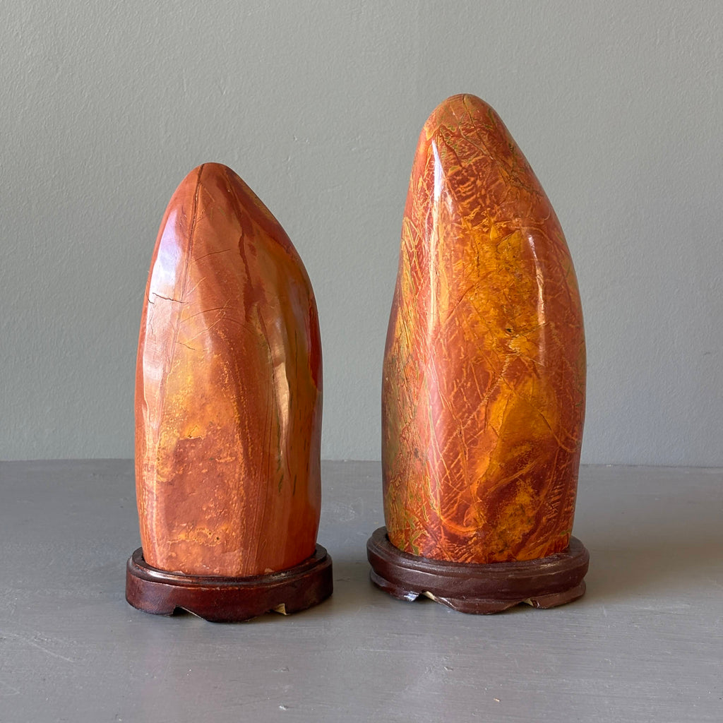 Red Jasper Showpiece Vibrant Standing Stone